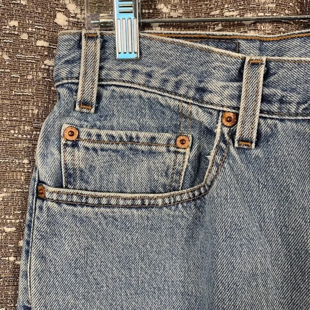 Levi's 505 Regular Fit Straight Leg Light Wash Denim Blue Jeans Men's 38x30‎